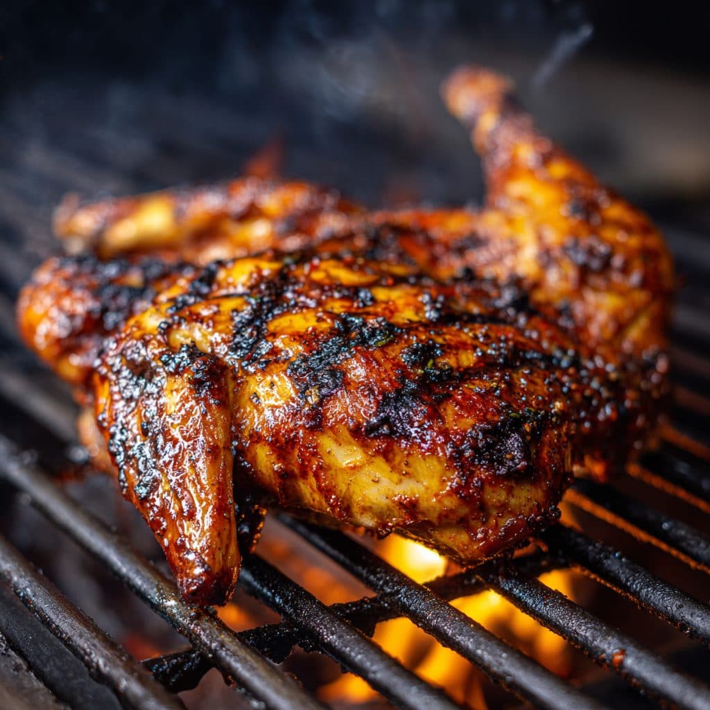 BRASA spatchcocked piri piri chicken charred over charcoal